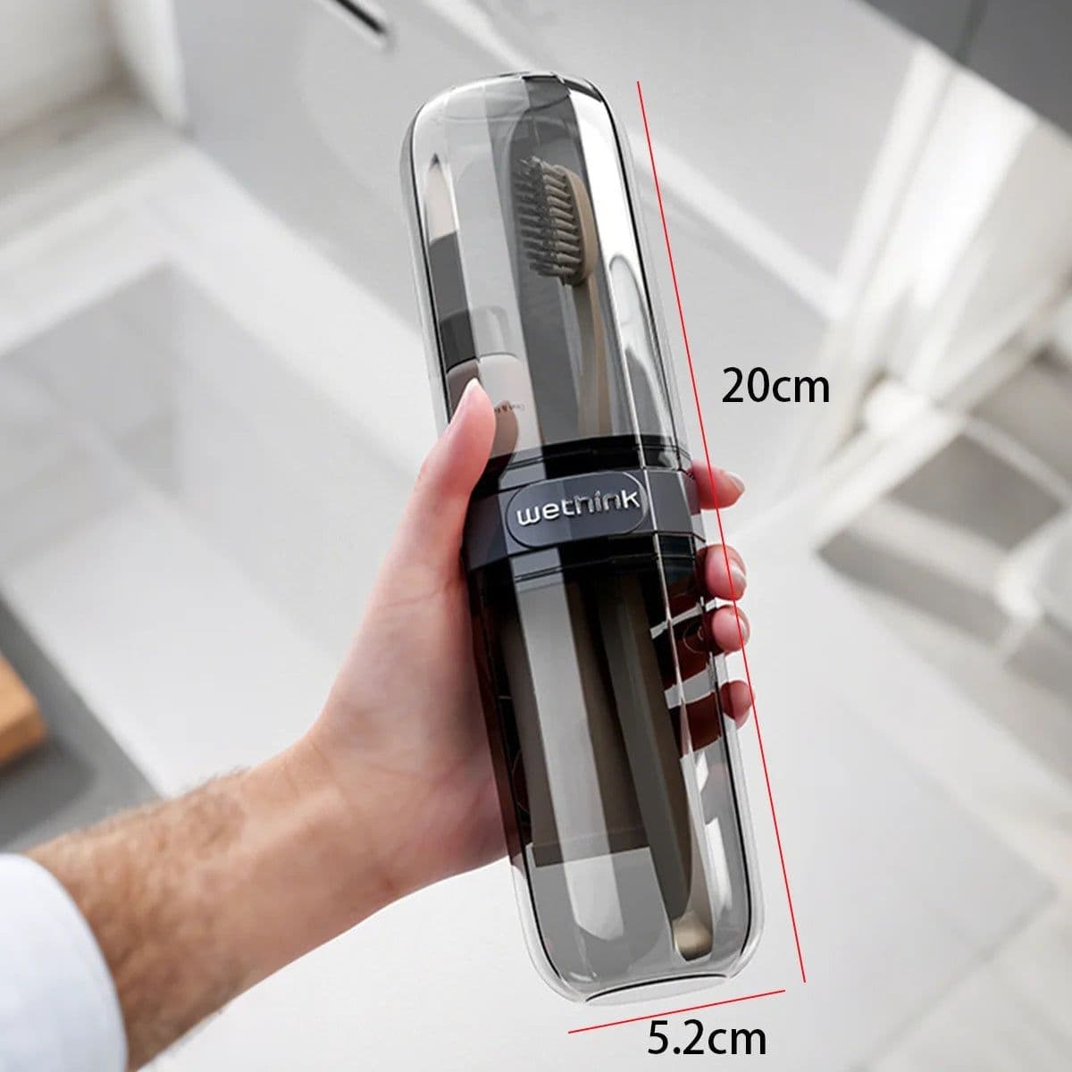 image-Portable Toothpaste Toothbrush Protect Holder Case Travel Camping Storage Box Protect Toothbrush Toothpaste from Dirt and Damage