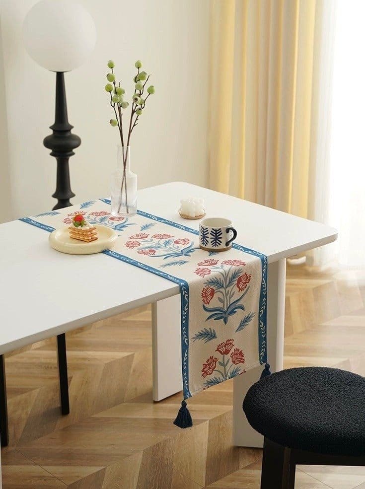 image-French Style Floral Table Runner