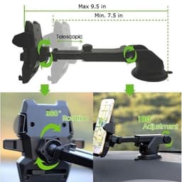 image-Car Phone Mount Holder Adjustable Long Neck One Touch
