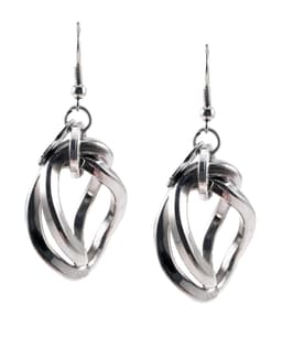 image-Silver Cluster Earrings. Perfect for parties, summer time and gift for