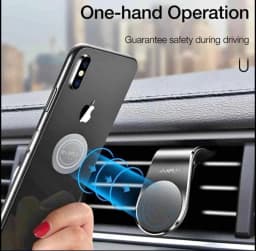 image-Magnetic Air Vent Clip Car Cell Phone Holder