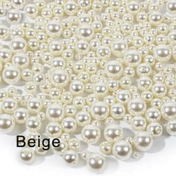 image-4/6/8/10/12/14/16mm Pearl Beads ABS Loose Round Beads Craft for Fashion Jewelry Making White Beige DIY Imitation Garment Beads