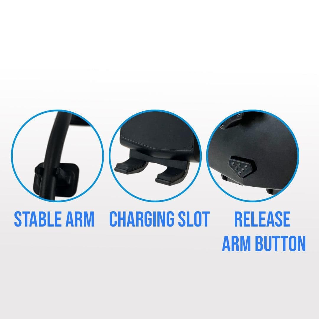 image-Car Phone Mount Holder with Long Neck Anti Shake Cradle