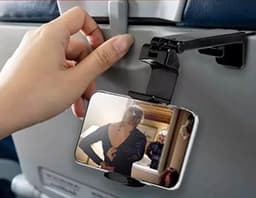image-Universal Airplane Seat Phone Stand Multi-Directional Dual