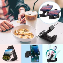 image-Universal Airplane Seat Phone Stand Multi-Directional Dual