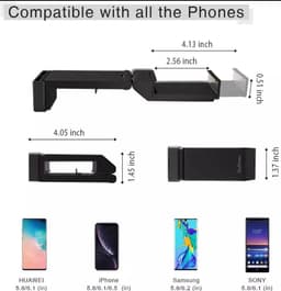 image-Universal Airplane Seat Phone Stand Multi-Directional Dual
