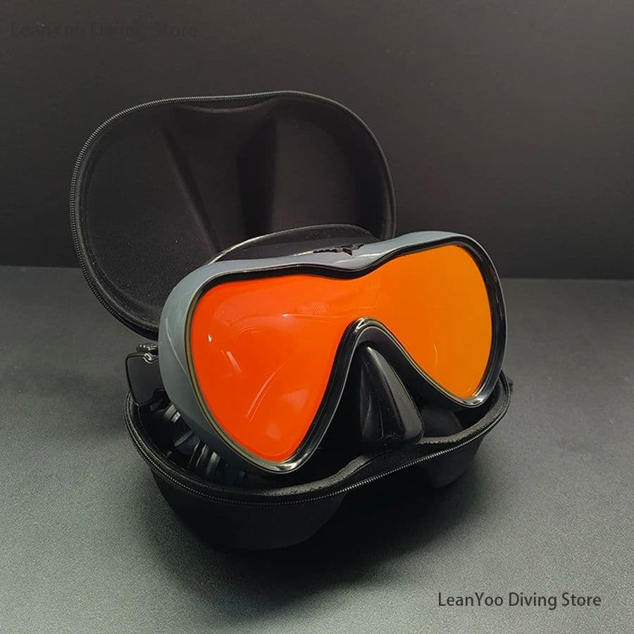 image-New Water Sports Adult Scuba Swimming Mask with Mirror Coating Lens UV Protection Mask Diving For Man Women