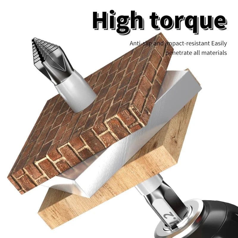 image-6 PCs Non-Slip Magnetic Cross Head Household Electric Driver Screw Set - High Hardness Hand Drill Bits for Electric Screwdrivers