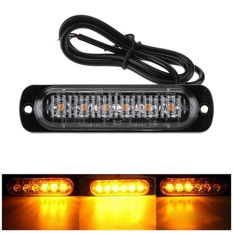 image-Led Side Marker Lights Amber Recovery Car 12V 24V LED Lighting Bar Orange Grill Breakdown Flashing led Emergency Strobe Lights