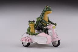 image-Frogs Riding Vespa with Sidecar