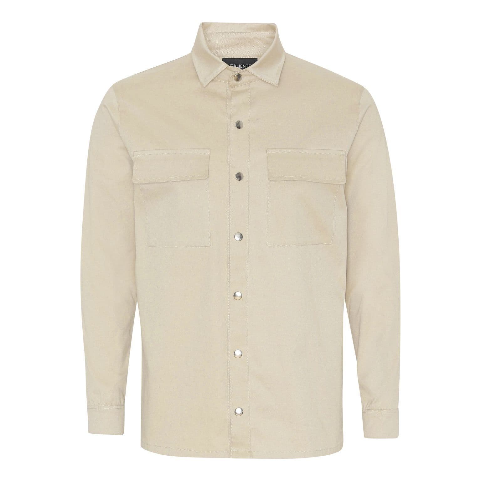 image-Beige Cargo Shirt