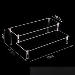 image-Acrylic Display stand for Amiibo Funko POP Figures,Cupcake Cosmetic Nail Polish Clay Figurine Jewelry for Display Stand Riser