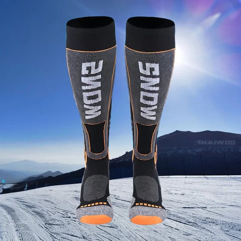 image-High Quality Merino Wool Knee High Long Ski Socks Men Women Winter Outdoor Thermal Hiking Snowboard Thicken Warm Sports Socks