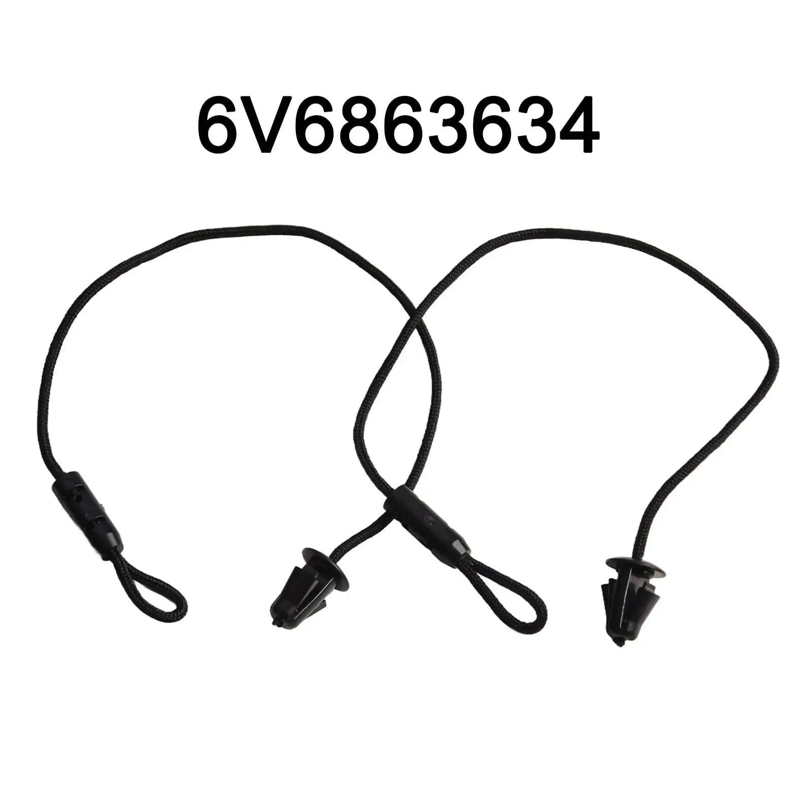 image-2pcs Parcel Shelf String Trunk Shelf Lanyard For Skoda For Fabia 2014-2021 6V6863634 Replacement Automobiles Parts