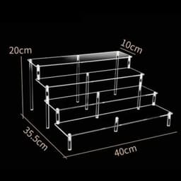image-Acrylic Display stand for Amiibo Funko POP Figures,Cupcake Cosmetic Nail Polish Clay Figurine Jewelry for Display Stand Riser