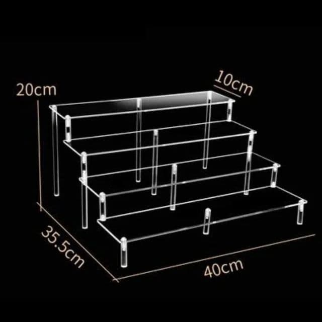 image-Acrylic Display stand for Amiibo Funko POP Figures,Cupcake Cosmetic Nail Polish Clay Figurine Jewelry for Display Stand Riser