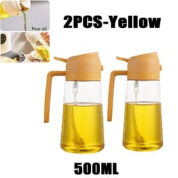 image-200/300/500ml Oil Spray Bottle BBQ Cooking Olive Oil Sprayer Plastic Baking Oil Spray Empty Bottle Vinegar Bottle Or Oil brush