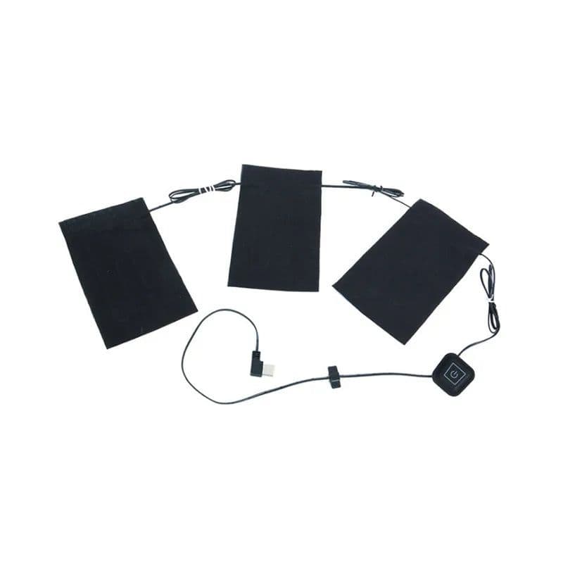 image-USB Charging Clothing Heating Pad 45℃-65℃ Vest Heater Winter Warm Camping Hiking Ski Cycling Pants Carbon Fiber Heated Pads