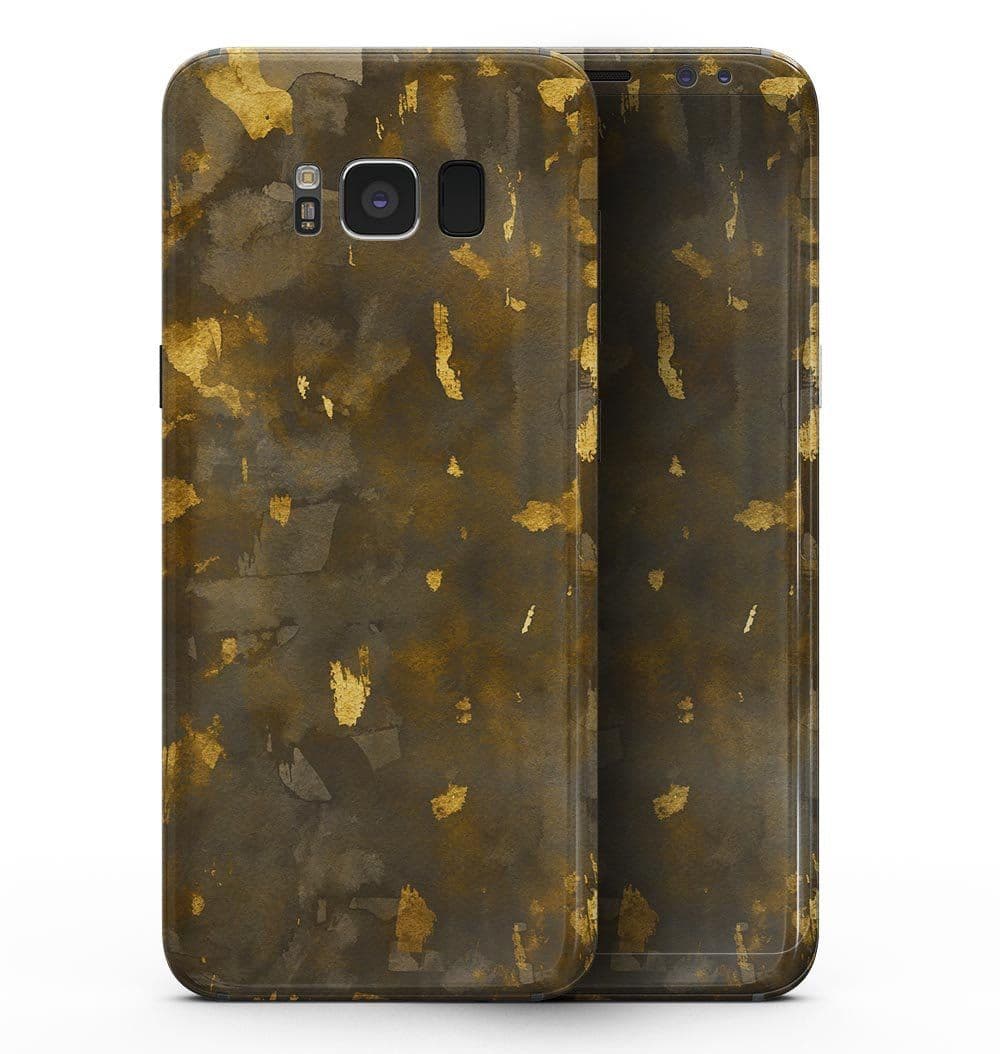 image-Abstract Dark Gray and Golden Specks - Samsung Galaxy S8 Full-Body