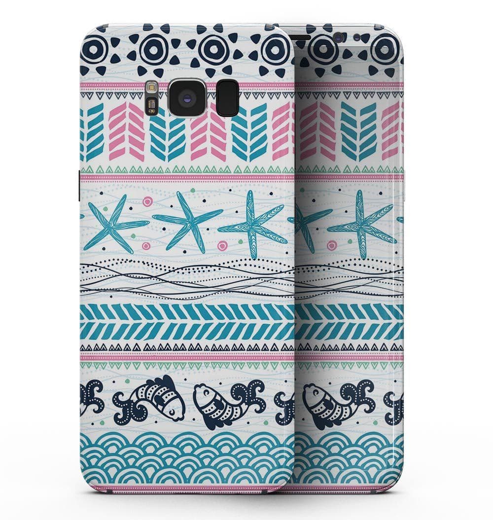 image-Jumping Fish Repeating Pattern - Samsung Galaxy S8 Full-Body Skin Kit