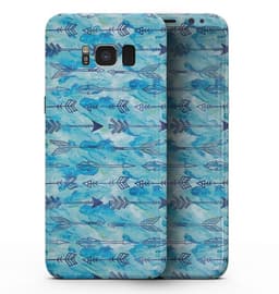 image-Blue Tribal Arrow Pattern - Samsung Galaxy S8 Full-Body Skin Kit