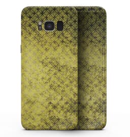 image-Grungy Black and Yellow Rococo Pattern - Samsung Galaxy S8 Full-Body