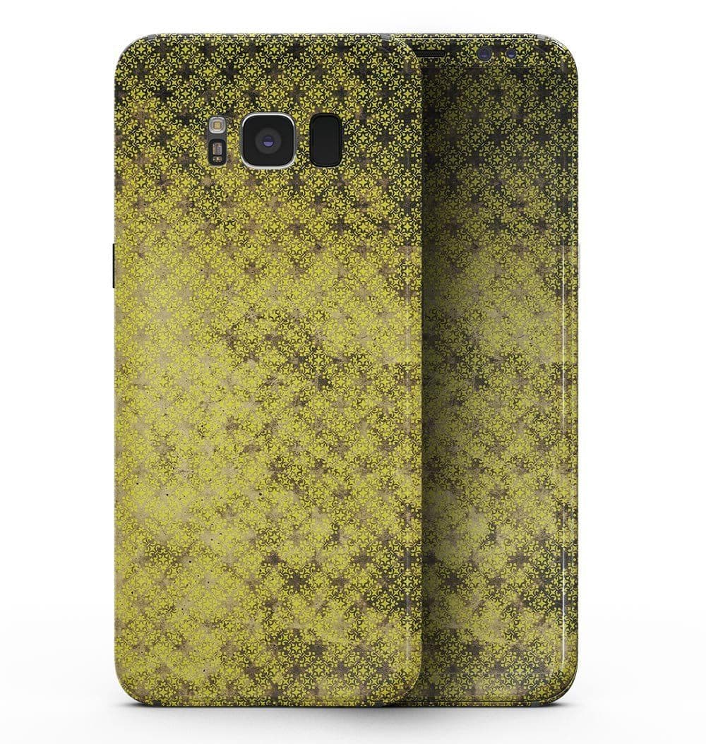 image-Grungy Black and Yellow Rococo Pattern - Samsung Galaxy S8 Full-Body