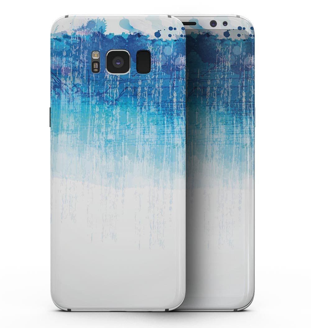 image-Faded Blue Watercolor Strokes - Samsung Galaxy S8 Full-Body Skin Kit
