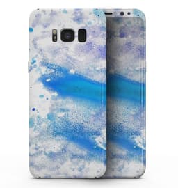 image-Blue Watercolor on White - Samsung Galaxy S8 Full-Body Skin Kit