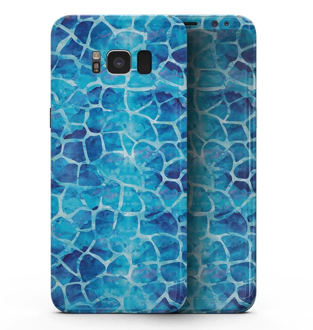 image-Blue Watercolor Giraffe Pattern - Samsung Galaxy S8 Full-Body Skin Kit