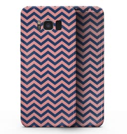 image-Coral and Navy Chevron Pattern - Samsung Galaxy S8 Full-Body Skin Kit