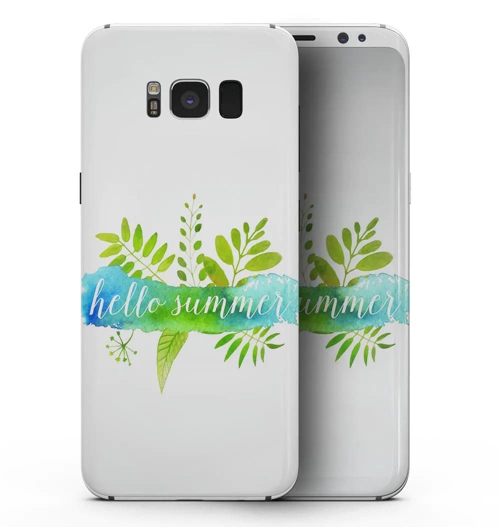 image-Hello Summer Watercolor Branches - Samsung Galaxy S8 Full-Body Skin