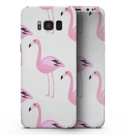 image-Bright Pink Flamingo Pattern - Samsung Galaxy S8 Full-Body Skin Kit