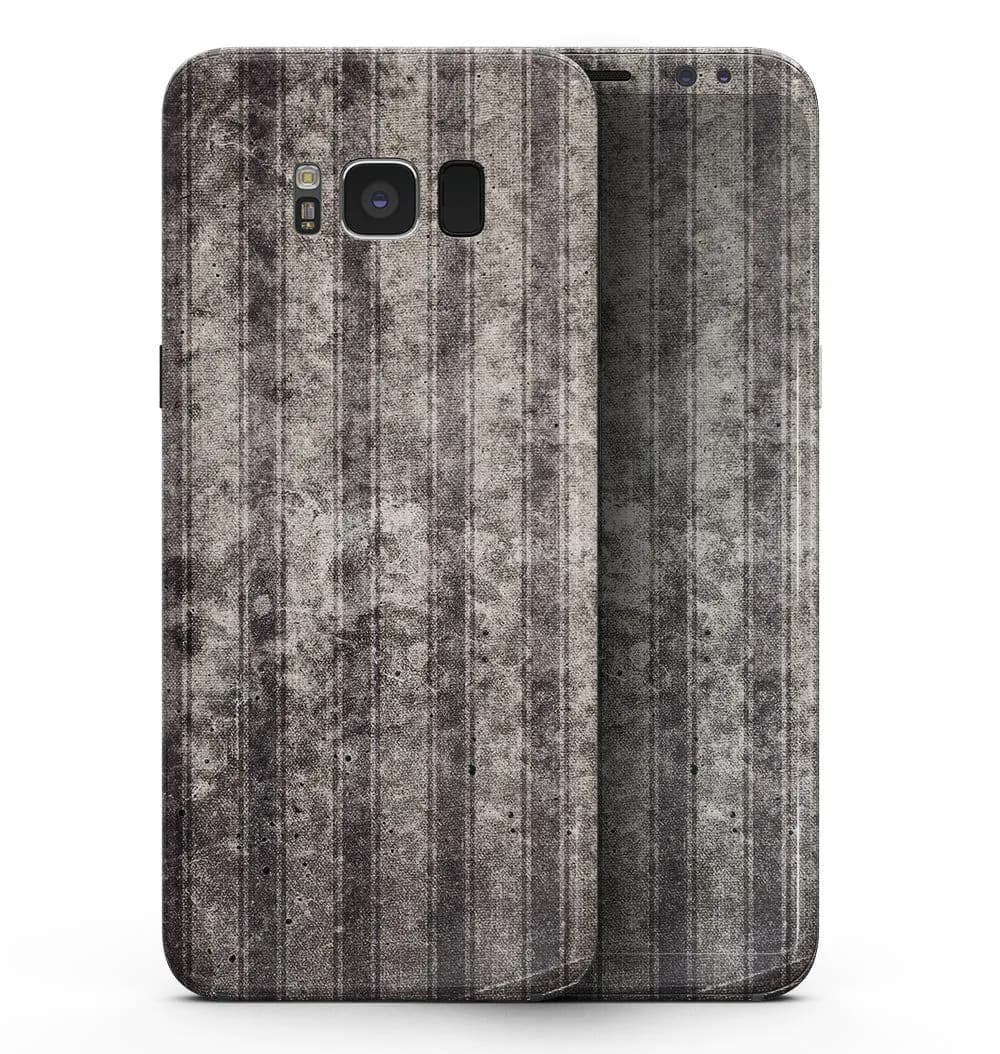 image-Grungy Brown and Tan Vertical Stripes - Samsung Galaxy S8 Full-Body