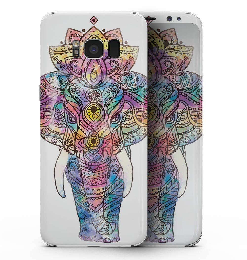 image-Bright Watercolor Ethnic Elephant - Samsung Galaxy S8 Full-Body Skin