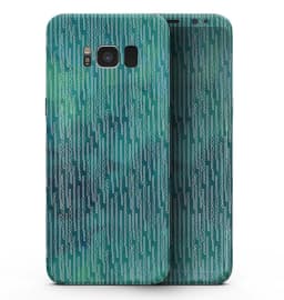 image-Blue-Green Watercolor Squiggles - Samsung Galaxy S8 Full-Body Skin Kit