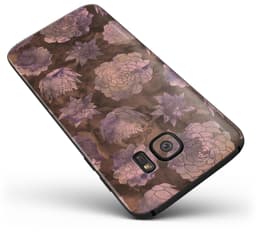 image-Brown Floral Succulents - Full Body Skin-Kit for the Samsung Galaxy S7