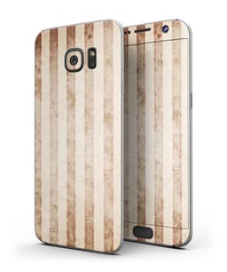 image-Antique Brown and White Vertical Stripes - Full Body Skin-Kit for the