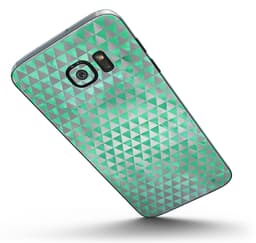 image-Green and Silver Watercolor Triangle Pattern - Full Body Skin-Kit for