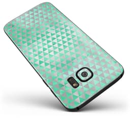 image-Green and Silver Watercolor Triangle Pattern - Full Body Skin-Kit for