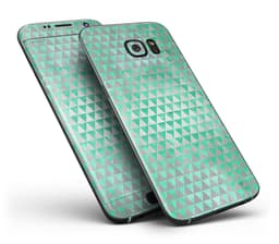 image-Green and Silver Watercolor Triangle Pattern - Full Body Skin-Kit for