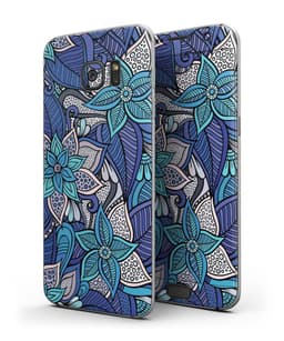 image-Floral Blues - Full Body Skin-Kit for the Samsung Galaxy S7 or S7 Edge