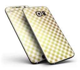 image-Gold and White Plaid Picnic Table Pattern - Full Body Skin-Kit for the