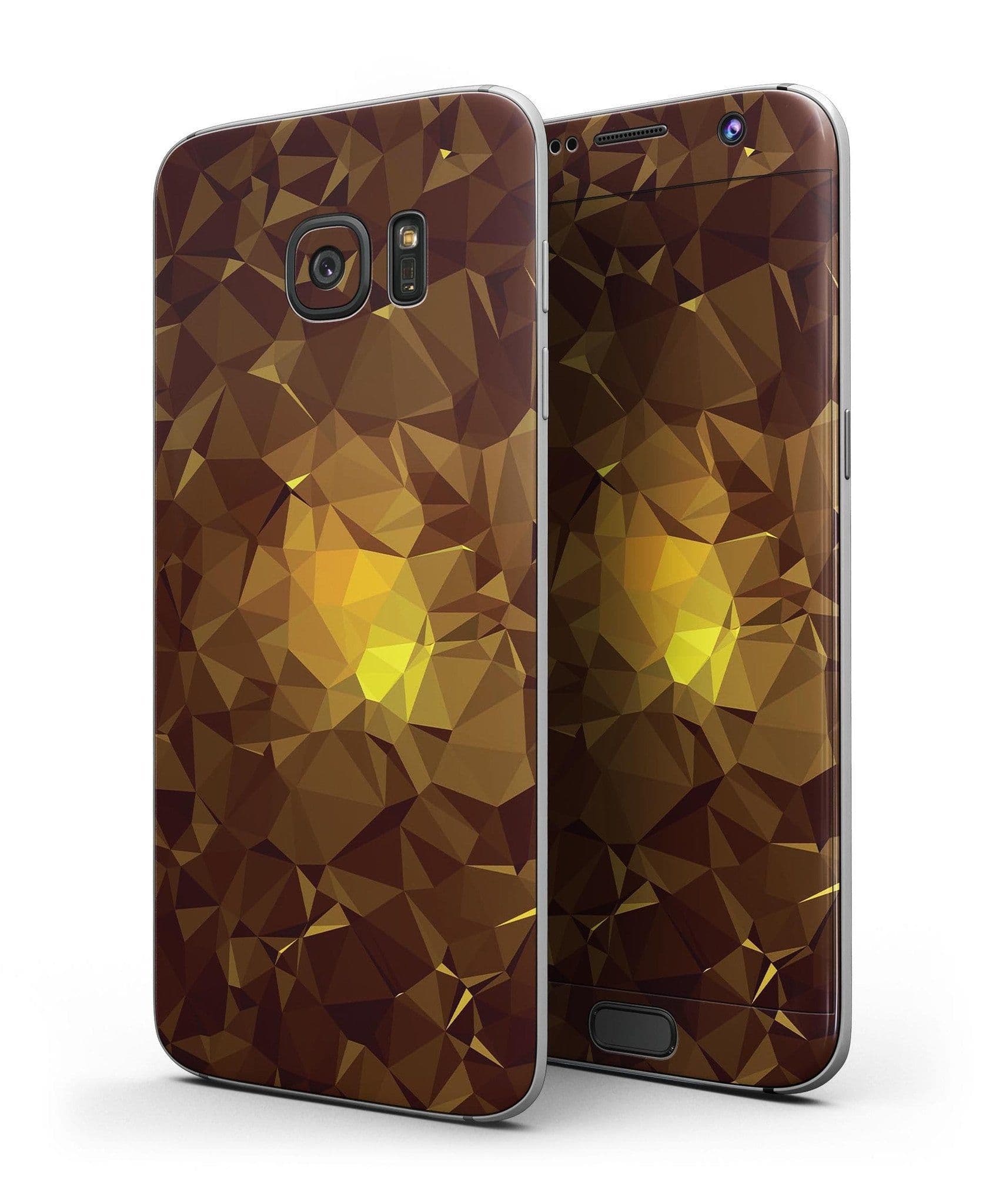 image-Orange Geometric V16 - Full Body Skin-Kit for the Samsung Galaxy S7 or