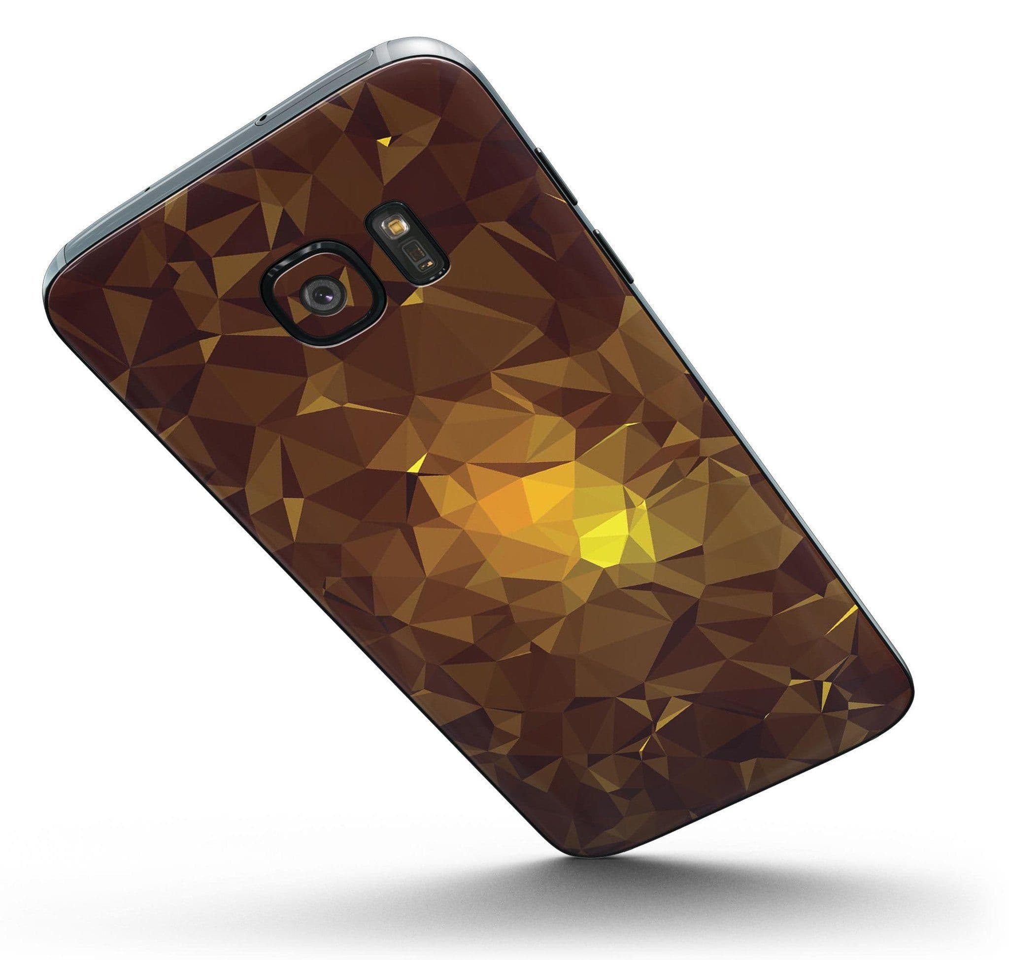 image-Orange Geometric V16 - Full Body Skin-Kit for the Samsung Galaxy S7 or