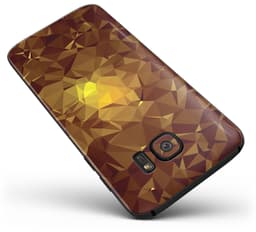 image-Orange Geometric V16 - Full Body Skin-Kit for the Samsung Galaxy S7 or