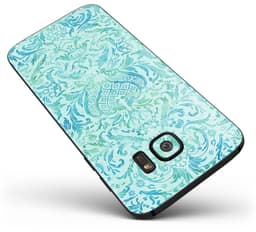image-Aqua Damask v2 Watercolor Pattern - Full Body Skin-Kit for the Samsung