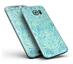 image-Aqua Damask v2 Watercolor Pattern - Full Body Skin-Kit for the Samsung
