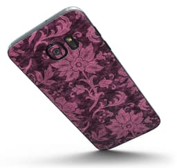 image-Burgundy Floral Velvet v2 - Full Body Skin-Kit for the Samsung Galaxy