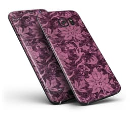 image-Burgundy Floral Velvet v2 - Full Body Skin-Kit for the Samsung Galaxy